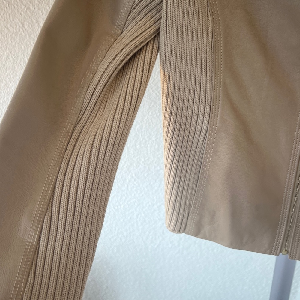 St. John Beige Leather Jacket - image 6